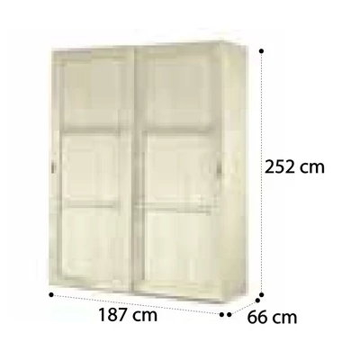 Torriani TERNA 2-sliding doors cabinet - walnut