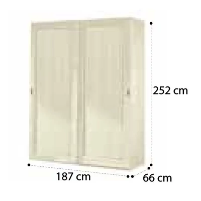 Torriani PIANA 2-sliding doors cabinet - walnut