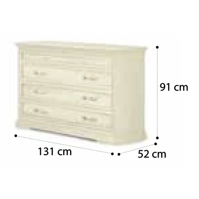 Torriani Chest of drawers - ivory