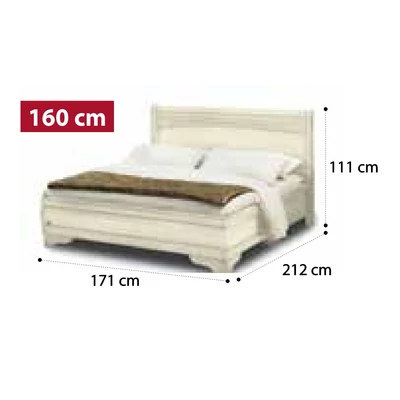 Torriani TIZIANO Double bedstead - ivory