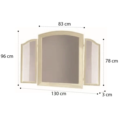 Torriani Mirror with side wings - walnut