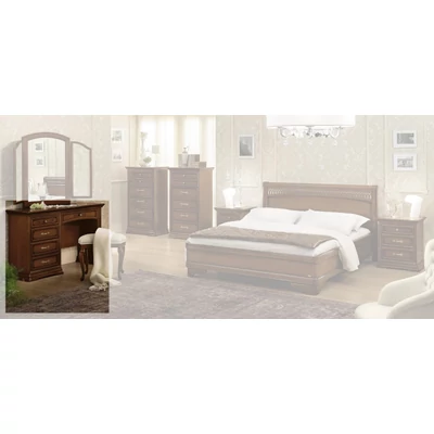 Torriani Dressing table with 5 drawers - walnut