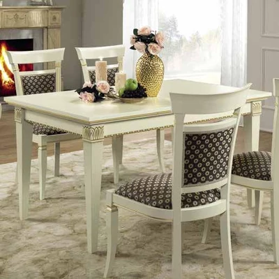 Treviso Day Dining table (+2x45 cm extendable) - white ash