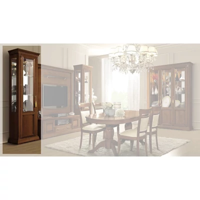 Treviso Day balra nyíló 1-ajtós vitrines szekrény - cseresznye