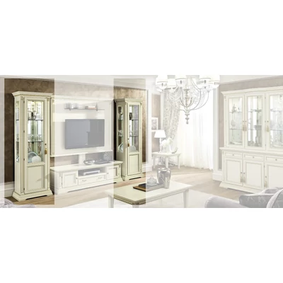 Treviso Day 1-door display cabinet opening to the right - white ash