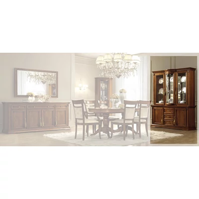 Treviso Day 3-üvegajtós tálalószekrény - cseresznye