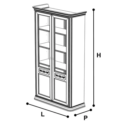 Torriani Day 2-ajtós könyvespolc 4 fa polccal - dió