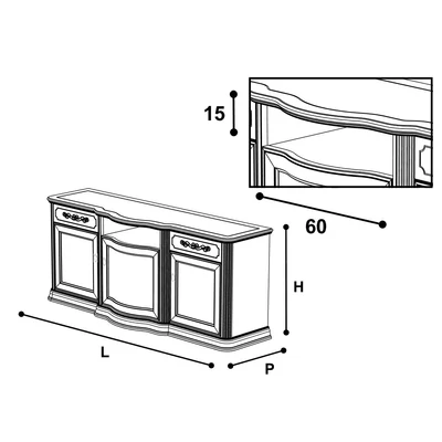 Részlet a komódról