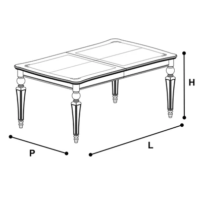Torriani Day Dining table (+2x45 cm extendable) - ivory