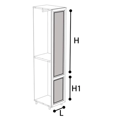 Treviso 2 Bronzed mirror for the cabinet door