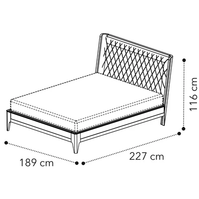 Giotto Double bedstead - walnut