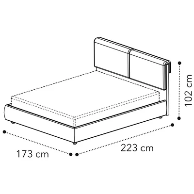 Giotto VENUS Upholstered double bedstead