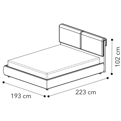Giotto VENUS Upholstered double bedstead