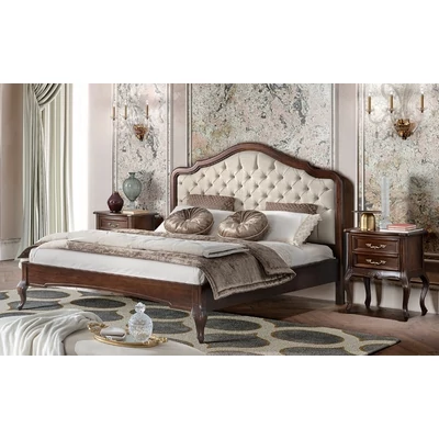 Verdi Double bedstead with upholstered headboard