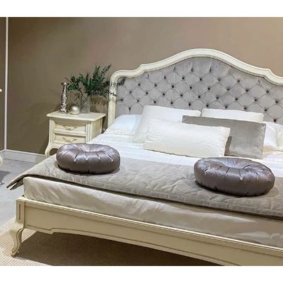Verdi Double bedstead with upholstered headboard