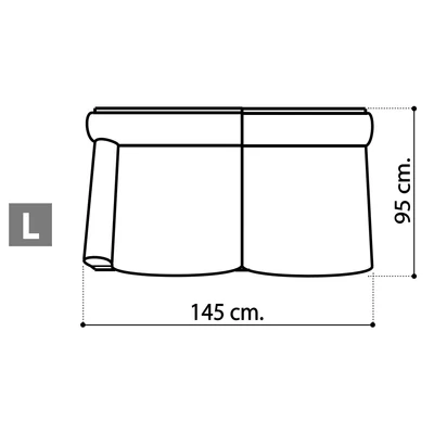 Decor Day Double couch, left-side element