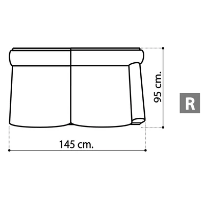 Nostalgia Day Double couch, right-side element