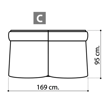 Decor Day Triple couch, middle element