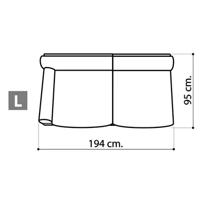 Decor Day Triple couch, left-side element