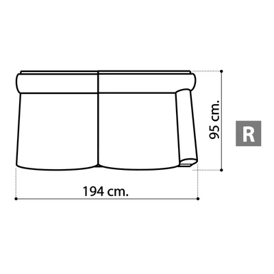 Decor Day Triple couch, right-side element