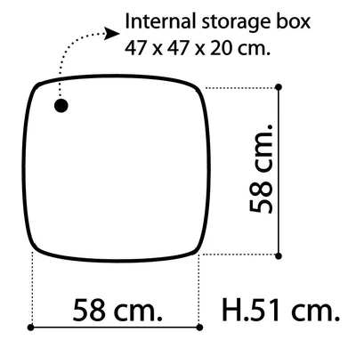 Nostalgia Day Pouf with container
