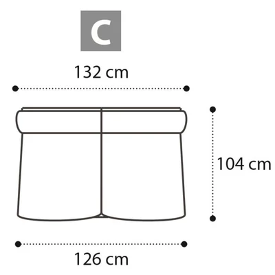 Treviso Day Double couch, middle element