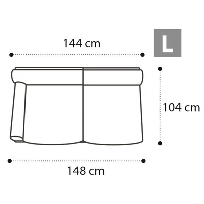Treviso Day Double couch, sofa bed, left-side element