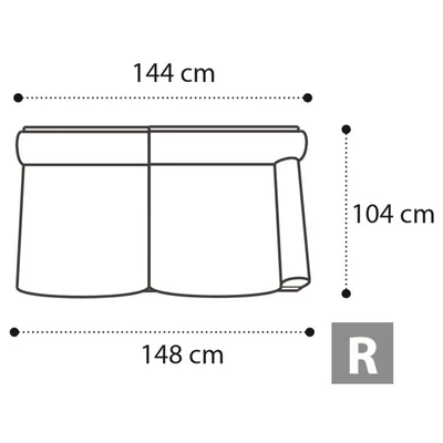 Treviso Day Double couch, right-side element
