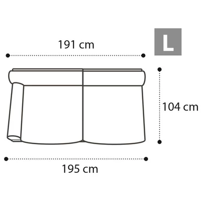 Treviso Day Triple couch, left-side element