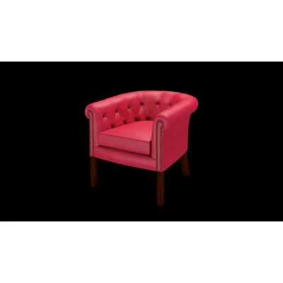 Beaumont Chair fotel premium B bőrrel - Shelly Flame Red színben