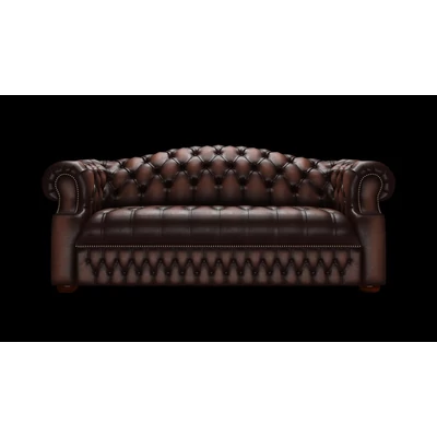 Blanchard 3-személyes kanapé standard bőrrel - Antique Brown színben