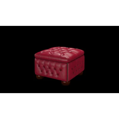 Bradbury Pouffe Box puff premium B bőrrel - Old English Gamay színben