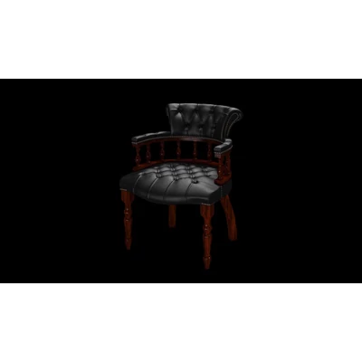 Captain's Chair karosszék premium B bőrrel - Vele Black színben