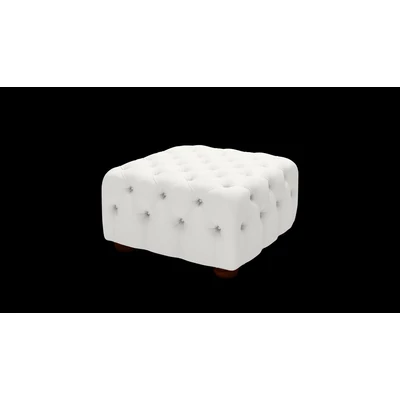 Cromwell Pouffe puff premium B bőrrel - Vele Brilliant White színben