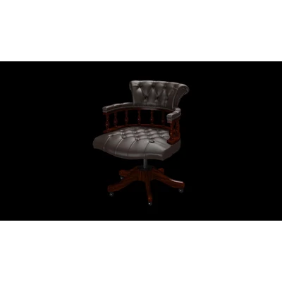 Captain's Swivel Chair karfás forgószék premium A bőrrel - Birch Brown színben