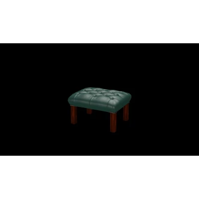 Darwin Pouffe puff premium A bőrrel - Birch Forest Green színben