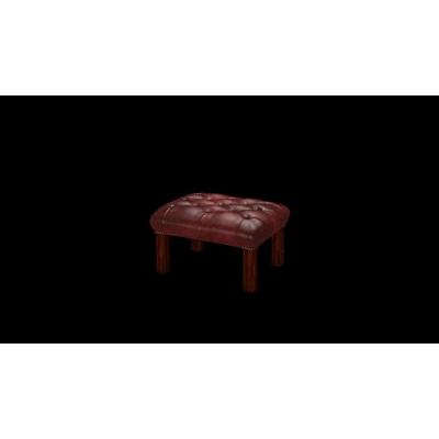 Darwin Pouffe puff premium B bőrrel - Etna Red színben