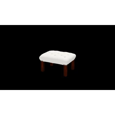 Darwin Pouffe puff premium B bőrrel - Vele Brilliant White színben