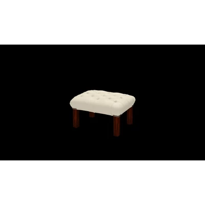 Darwin Pouffe puff premium B bőrrel - Vele Ivory színben