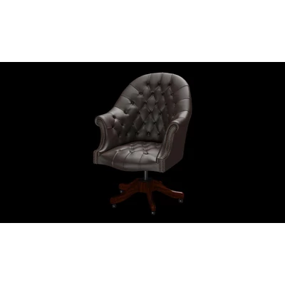 Director's Swivel Chair karfás forgószék premium A bőrrel - Birch Brown színben