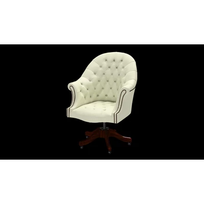 Director's Swivel Chair karfás forgószék premium A bőrrel - Birch Cream színben