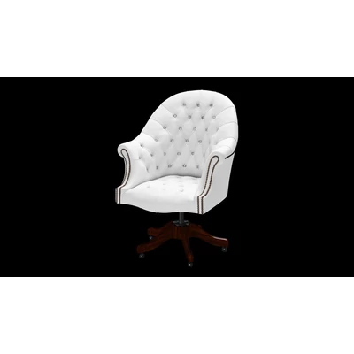 Director's Swivel Chair karfás forgószék premium A bőrrel - Birch White színben