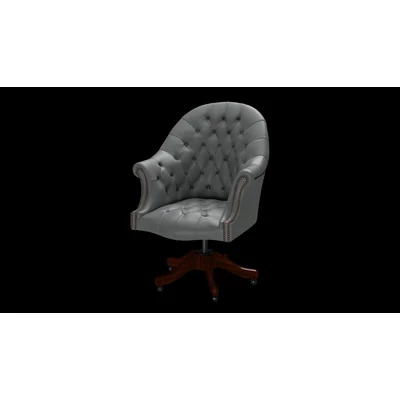 Director's Swivel Chair karfás forgószék premium B bőrrel - Vele Iron Grey színben