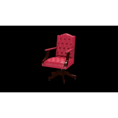 Gainsborough Swivel Chair karfás forgószék premium B bőrrel - Shelly Flame Red színben