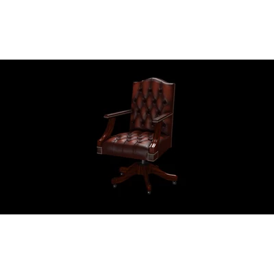 Gainsborough Swivel Chair karfás forgószék standard bőrrel - Antique Chestnut színben