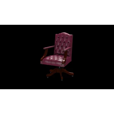 Gainsborough Swivel Chair karfás forgószék premium B bőrrel - Old English Burgundy színben