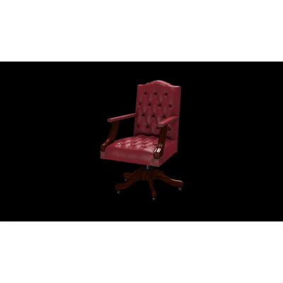 Gainsborough Swivel Chair karfás forgószék premium B bőrrel - Vele China Red színben