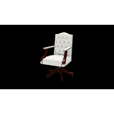 Gainsborough Swivel Chair karfás forgószék premium B bőrrel - Vele Brilliant White színben