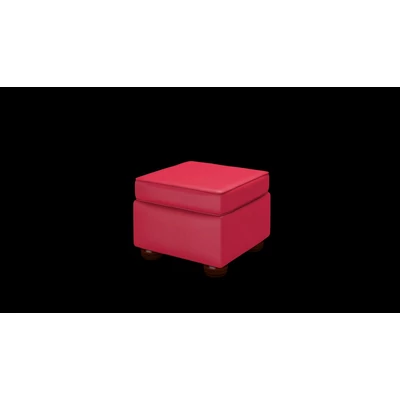 Irving Pouffe Box puff premium B bőrrel - Shelly Flame Red színben