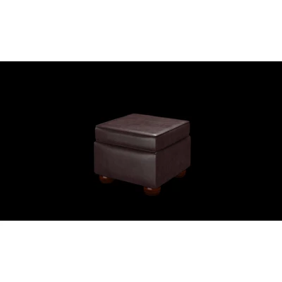 Irving Pouffe Box puff premium B bőrrel - Old English Smoke színben